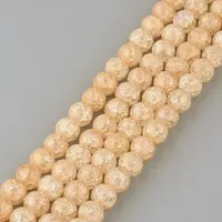 Synthetic Crackle Quartz Beads Strands
