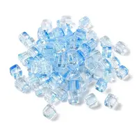 Two Tone Transparent Glass Beads