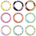 14Pcs Spray Painted Alloy Spring Gate Rings