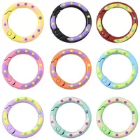 14Pcs Spray Painted Alloy Spring Gate Rings