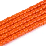 Opaque Solid Color Glass Beads Strands