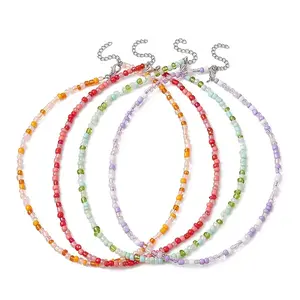 Glass Seed Beaded Necklace