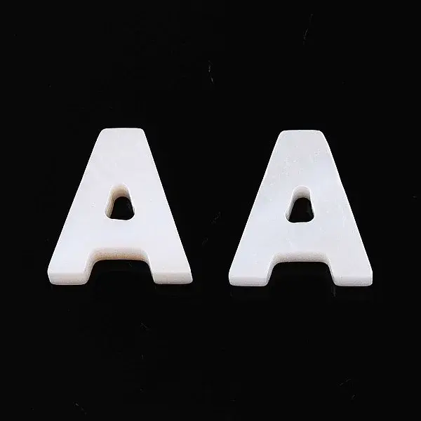 Natural Freshwater Shell Letter Charms