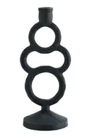 Dekorativní svícen Madam Stoltz 26 cm černá barva