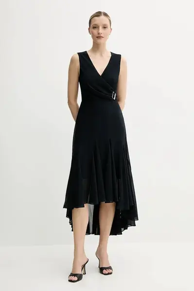 Šaty Morgan REEL tmavomodrá barva, midi, REEL