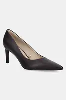Kožené lodičky Calvin Klein ESS STILETTO 70 vínová barva, HW0HW02607