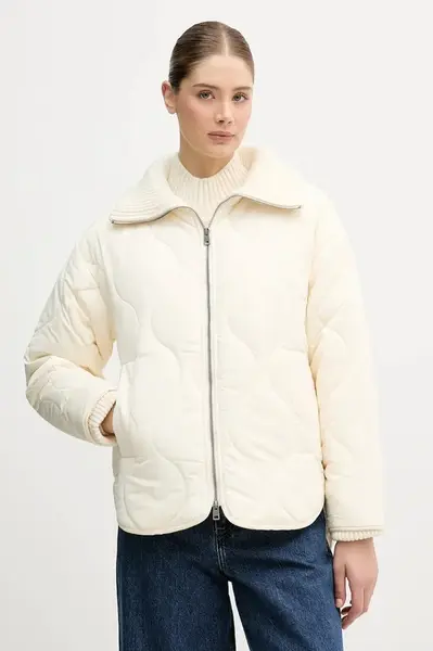 Bunda United Colors of Benetton béžová barva, zimní, 2R1VDN08J