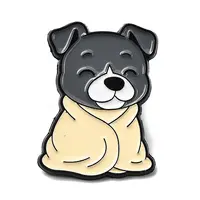 Bulldog with Blanket Enamel Pins