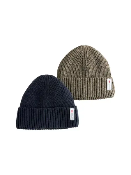 Next Čiapky  námornícka modrá / hnedá melírovaná