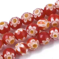 Handmade Millefiori Lampwork Beads Strands