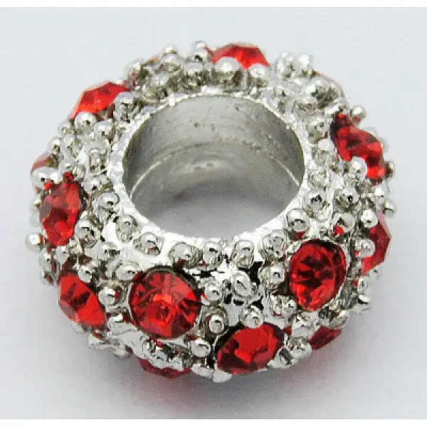 Alloy Rhinestone European Beads