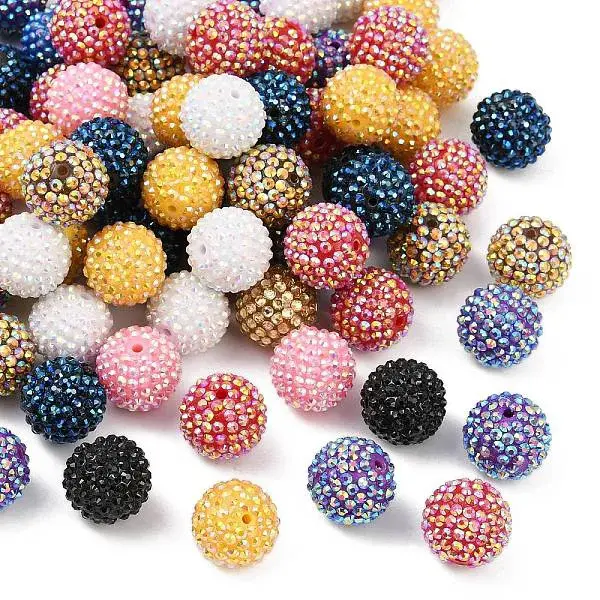 AB-Color Resin Rhinestone Beads