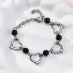 201 Stainless Steel Heart Link Chain Bracelets