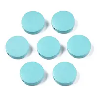 Painted Natural Poplar Wood Beads