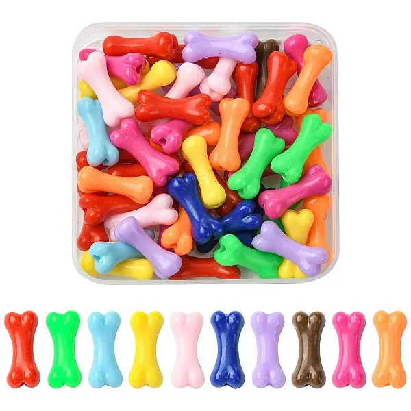 50Pcs UV Plating Acrylic Beads