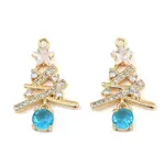 Brass Micro Pave Cubic Zirconia Pendants