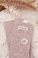 Aura.via teplé vlněné dámské ponožky s výšivkou