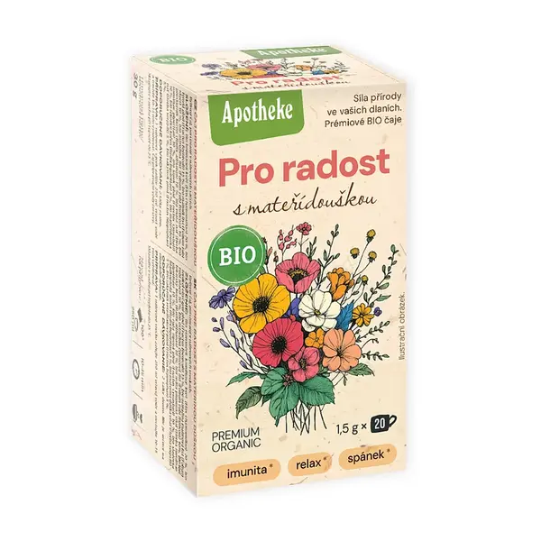 APOTHEKE Pro radost s mateřídouškou čaj BIO 20 sáčků