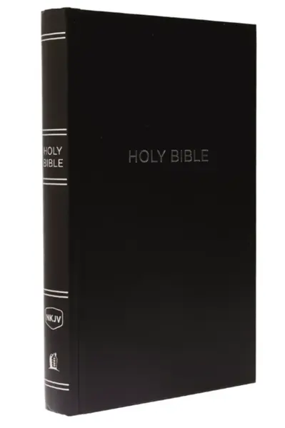 NKJV, Pew Bible, Hardcover, Black, Red Letter, Comfort Print - Thomas Nelson