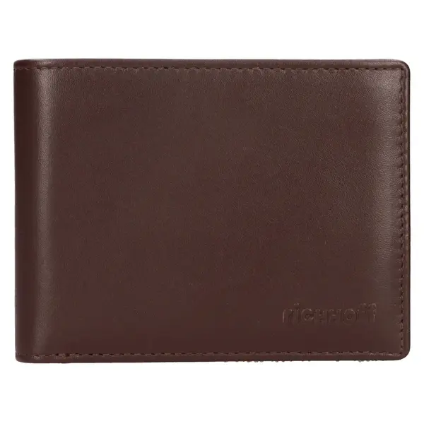 Pánská kožená slim peněženka Richhoff Petr - hnědá