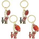 4Pcs 2 Style Alloy Enamel Keychain