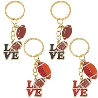4Pcs 2 Style Alloy Enamel Keychain