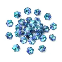 30Pcs Electroplated Glass Charms