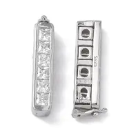 925 Sterling Silver Cubic Zirconia Twister Clasps