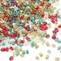 4 Colors Christmas Peanut Glass Seed Beads