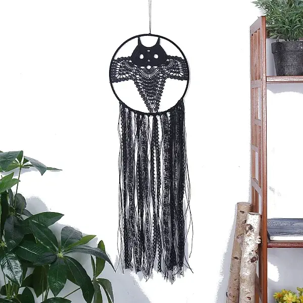 Gothic Style Macrame Tassel Wall Hanging