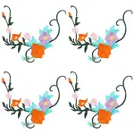 Flower & Leaf Polyester Embroidery Sew on Appliques