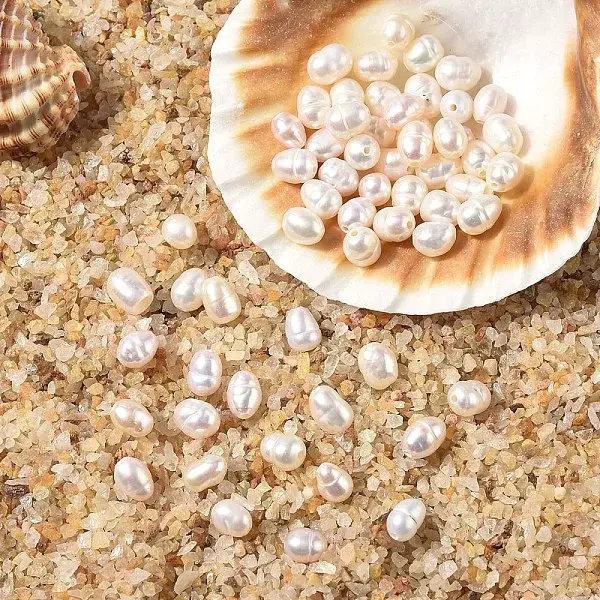 10Pcs Natural Cultured Freshwater Pearl Beads