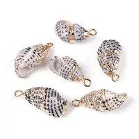 Electroplated Natural Shell Pendants