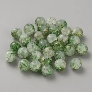Drawbench Crackle Glass Beads