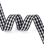 Single Face Plaid Polyester Satin Ribbon