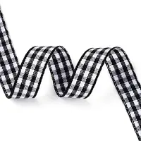 Single Face Plaid Polyester Satin Ribbon