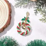 Charitmas Wreath Glass Seed Beaded Pendant Decorations