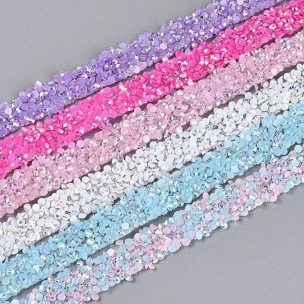 Resin Rhinestone Crystals Beaded Trim