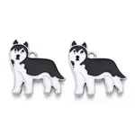 Rack Plating Alloy Enamel Dog Pendants
