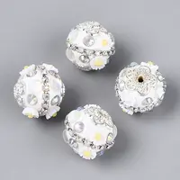 Handmade Polymer Clay Rhinestone Indonesia Beads