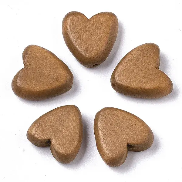 Painted Natural Wood Beads