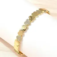 Brass Micro Pave Cubic Zirconia Bangles