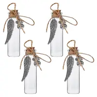 4Pcs Transparent Glass Empty Bottles