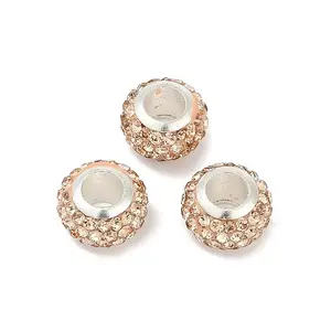 Alloy Rhinestone Clay Pave Beads