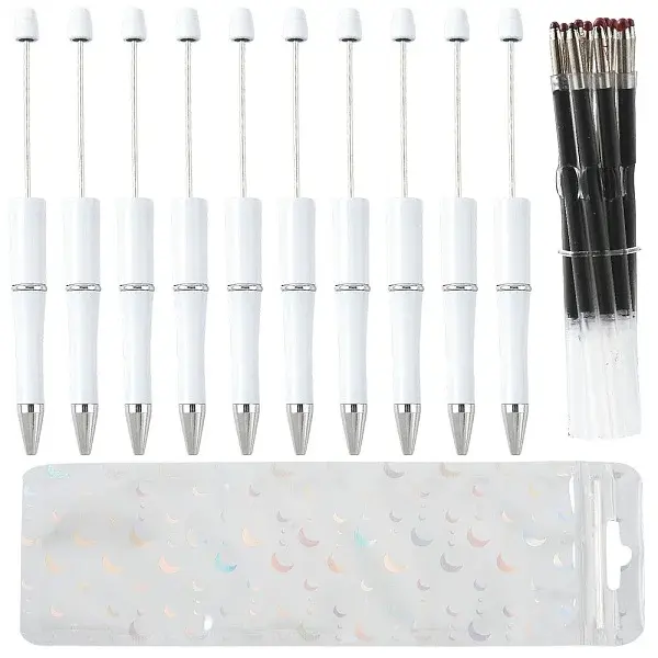 10Pcs ABS Plastic & Iron Ball-Point Pen