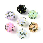 Handmade Polymer Clay Rhinestone Beads with Resin