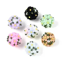 Handmade Polymer Clay Rhinestone Beads with Resin