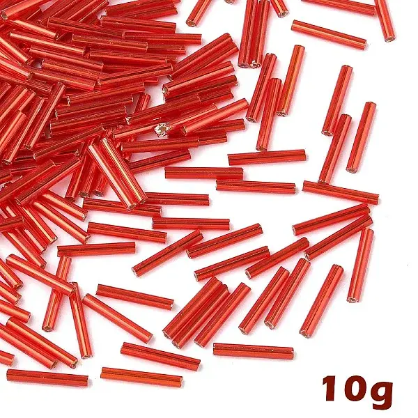 10G Glass Bugle Beads