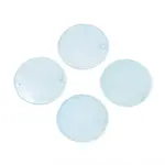 Spray Painted Natural Capiz Shell Disc Links Connector Charms