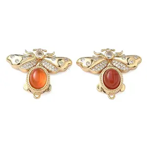 Brass Micro Pave Clear Cubic Zirconia Box Clasps